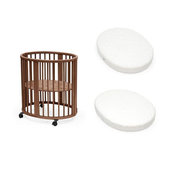 Pack Berceau Sleepi Warm brown + matelas mini Sleepi + drap housse blanc