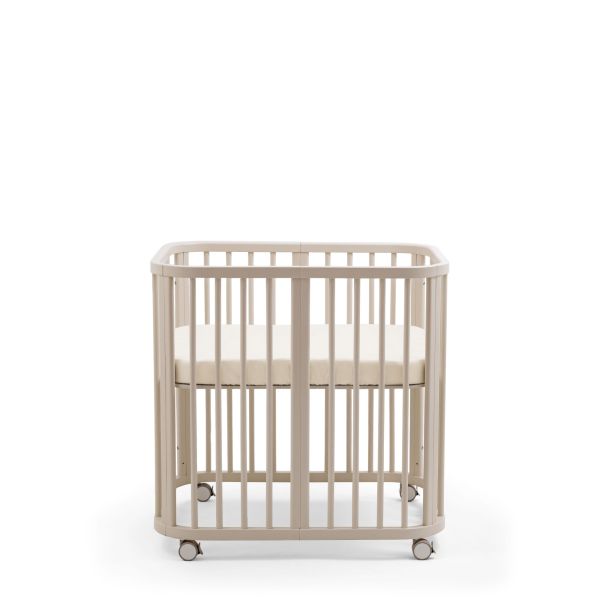 Berceau en bois mini Nighti Vanilla white + matelas