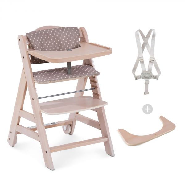 Chaise haute évolutive Beta+ 3 en 1 Blanc chiné