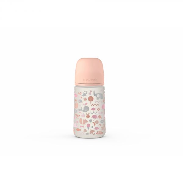 Biberon anti colique 270 ml Memories rose corail