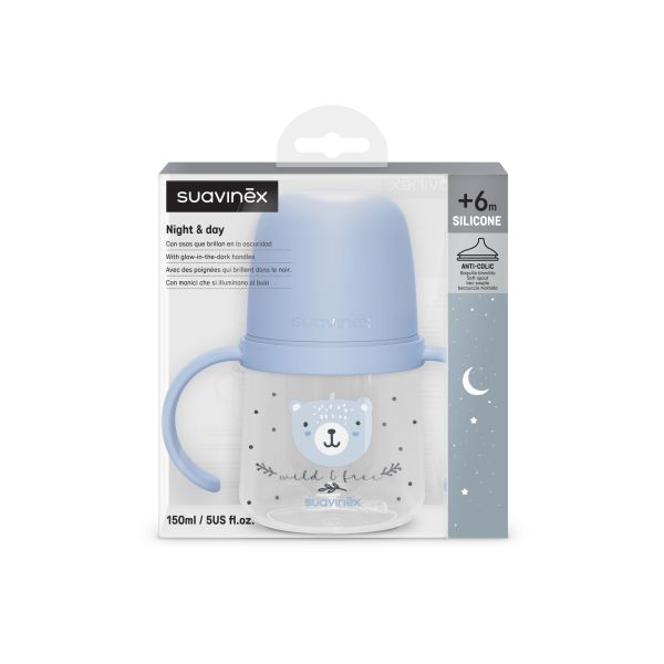 Biberon à anses bébé 150 ml Wild&ampFree Bleu