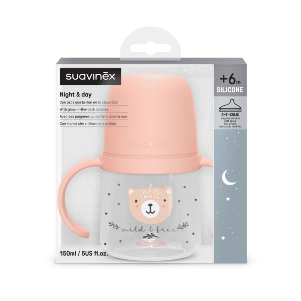 Biberon à anses bébé 150 ml Wild&ampFree Rose