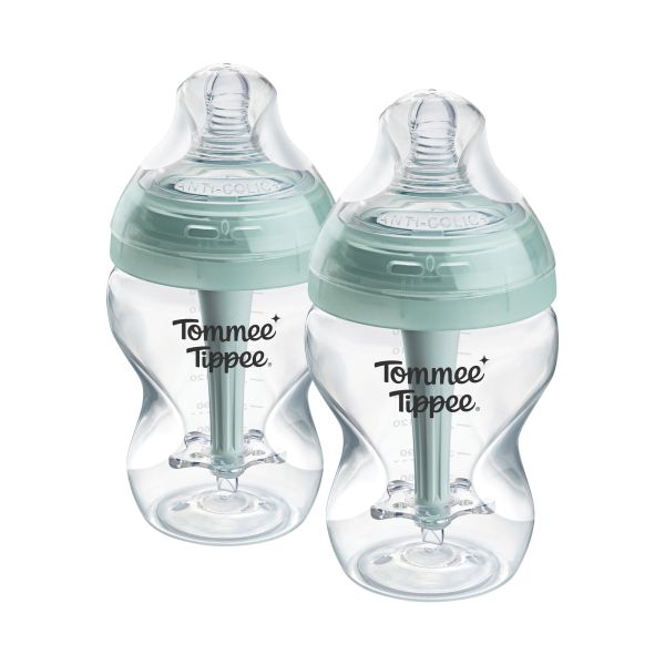 Lot de 2 biberons anti-colique avancé transparent 260 ml