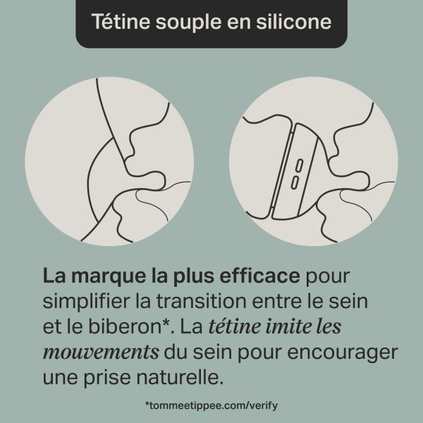 Lot de 2 biberons anti-colique avancé transparent 260 ml