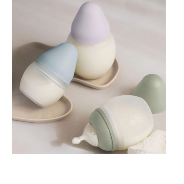 Biberon anti-colique en silicone medical 150 ml, Lilas