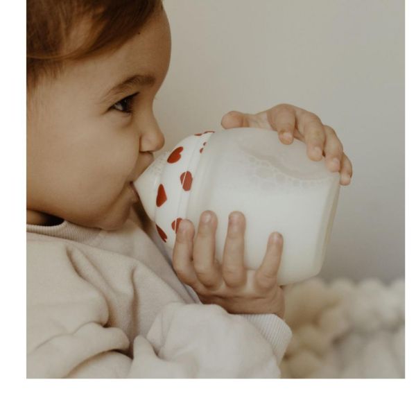 Biberon anti-colique en silicone medical 150 ml, Plein d'amour