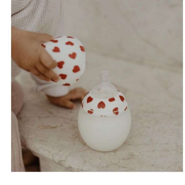 Biberon anti-colique en silicone medical 150 ml, Plein d'amour