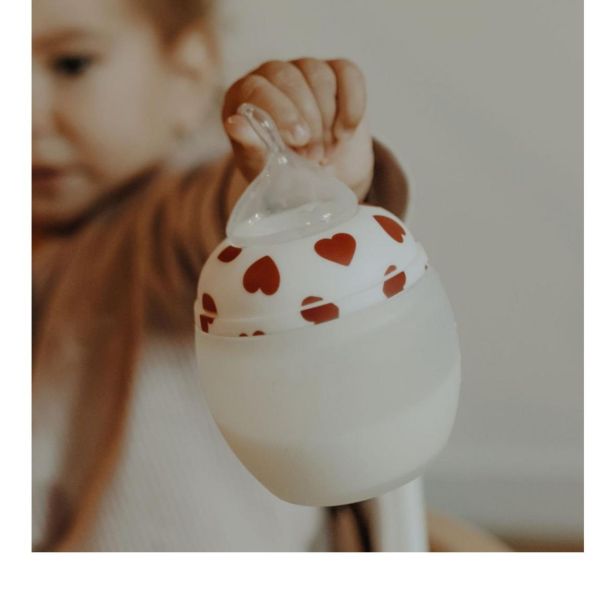 Biberon anti-colique en silicone medical 150 ml, Plein d'amour