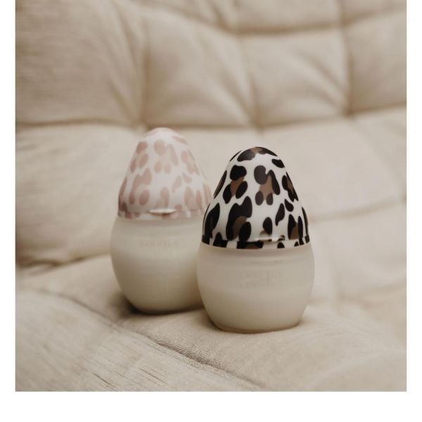 Biberon anti-colique en silicone medical 150 ml, Rose Graou