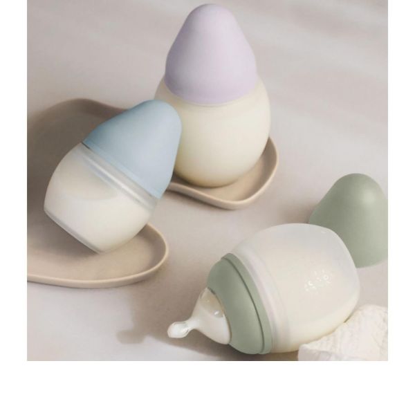 Biberon anti-colique en silicone medical 150 ml, Sauge