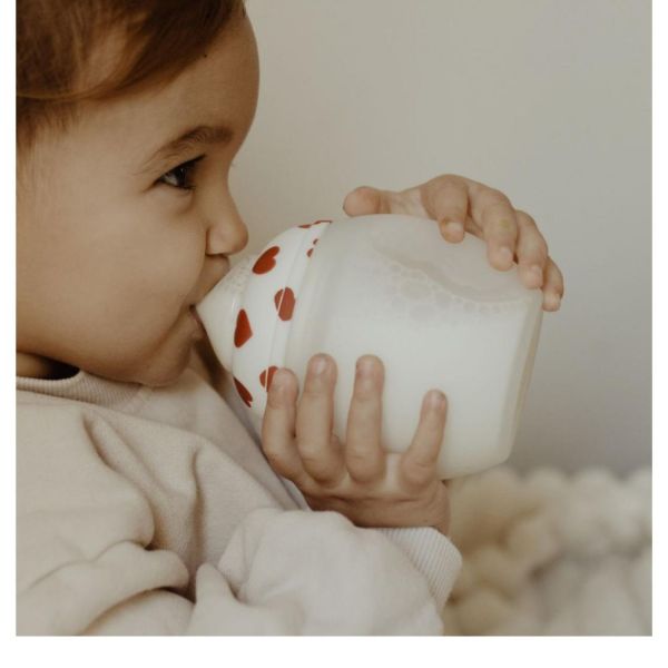 Biberon anti-colique en silicone medical 240 ml, Plein d'amour