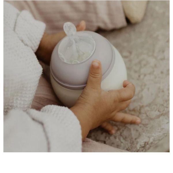 Biberon anti-colique en silicone medical 330 ml, Lilas