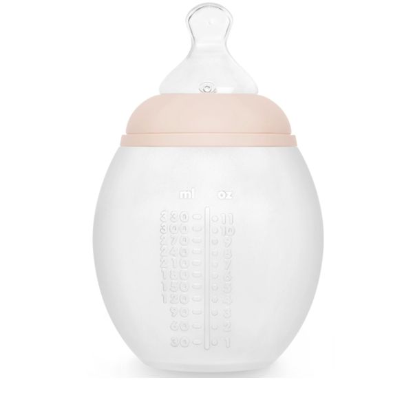 Biberon anti-colique en silicone medical 330 ml, Nude