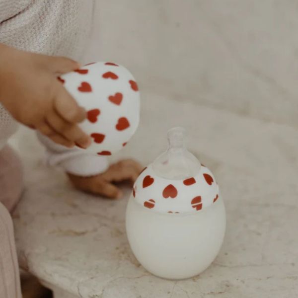 Biberon anti-colique en silicone medical 330 ml, Plein d'amour