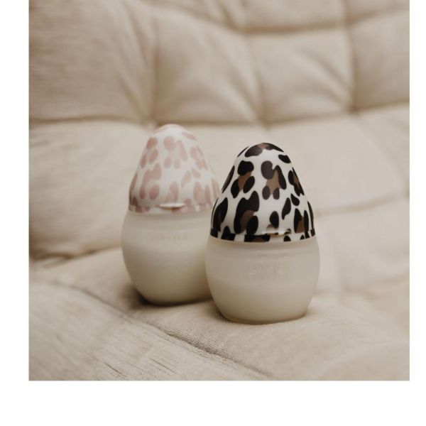 Biberon anti-colique en silicone medical 330 ml, Rose Graou