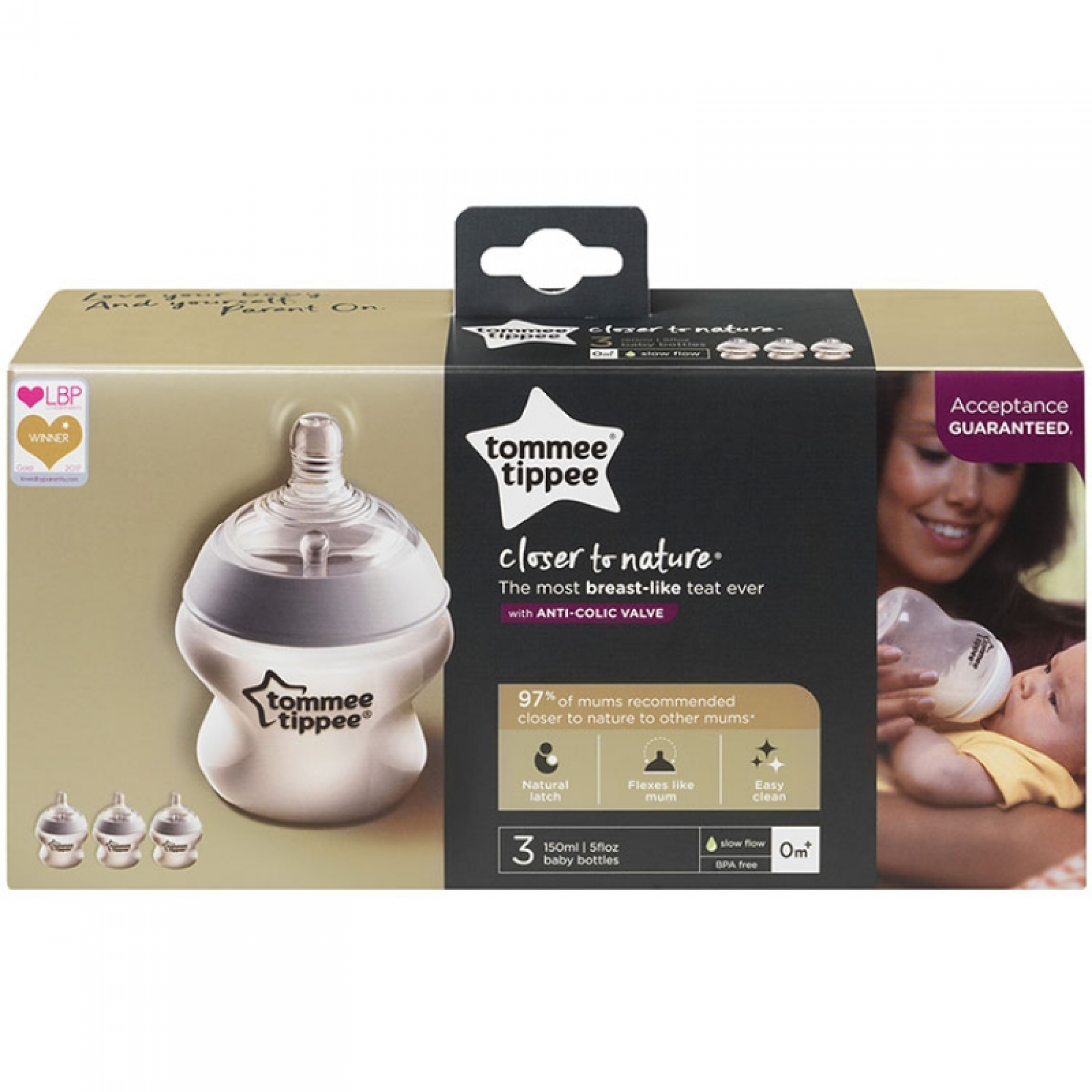 Tommee Tippee Lot De 3 Biberons Closer To Nature 150ml Made In Bebe Tommee Tippee Lot De 3 Biberons Closer To Nature 150ml Made In Bebe