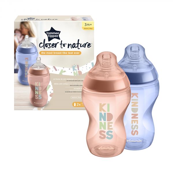 Tommee Tippee Lot De 2 Biberons Deco Fille Closer To Nature 340ml Made In Bebe Tommee Tippee Lot De 2 Biberons Deco Fille Closer To Nature 340ml Made In Bebe