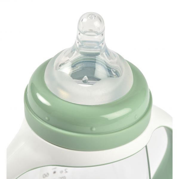 Biberon d'apprentissage 2 en 1 210 ml - vert sauge