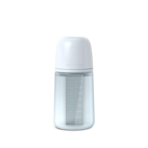Biberon 240 ml en silicone avec tétine SX Pro M Colour Essence Bleu