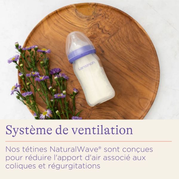Biberon en Verre avec tétine NaturalWave 160ml