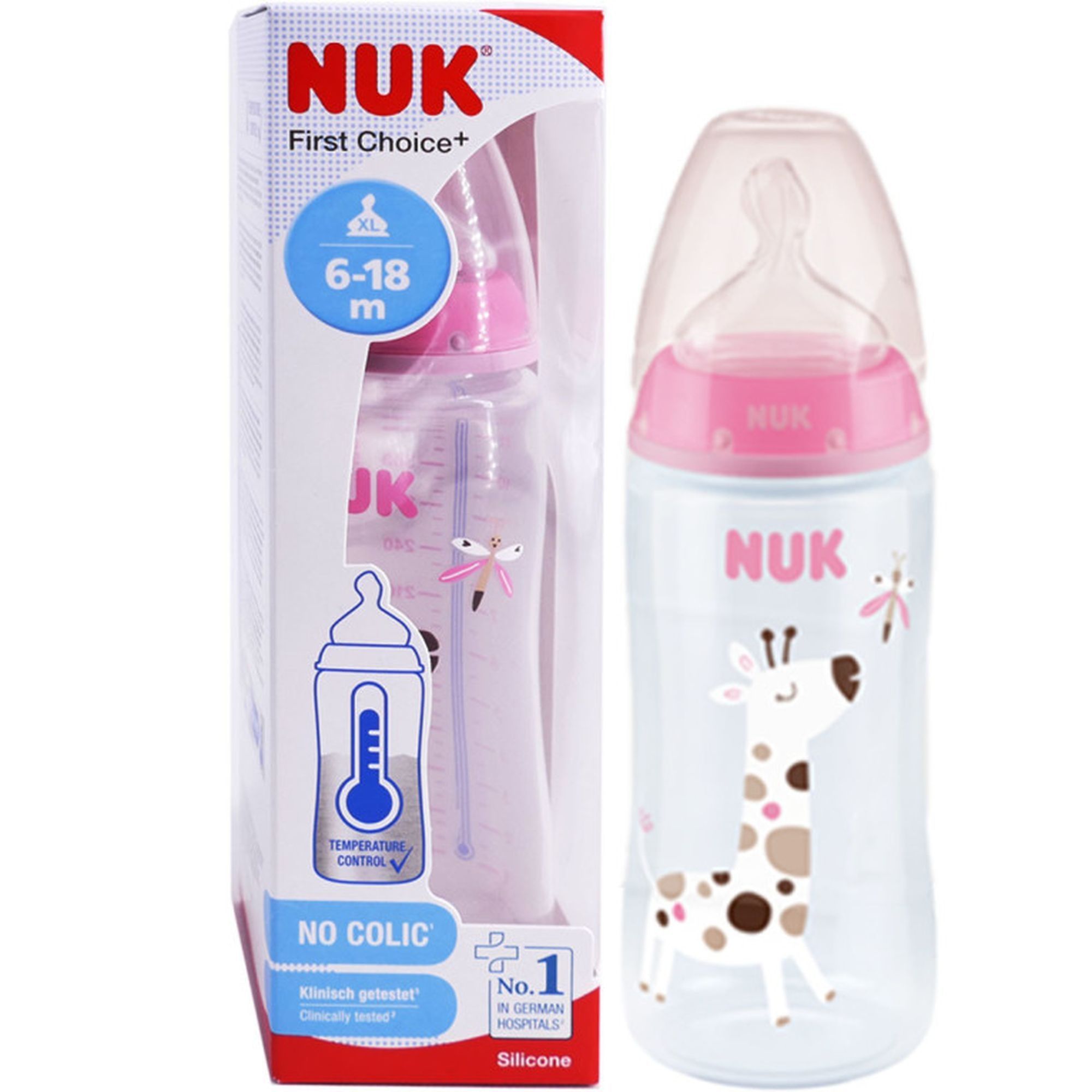 Nuk Biberon Silicona Talla 2 Xl 360 Ml (6-18 M) 2 X 1