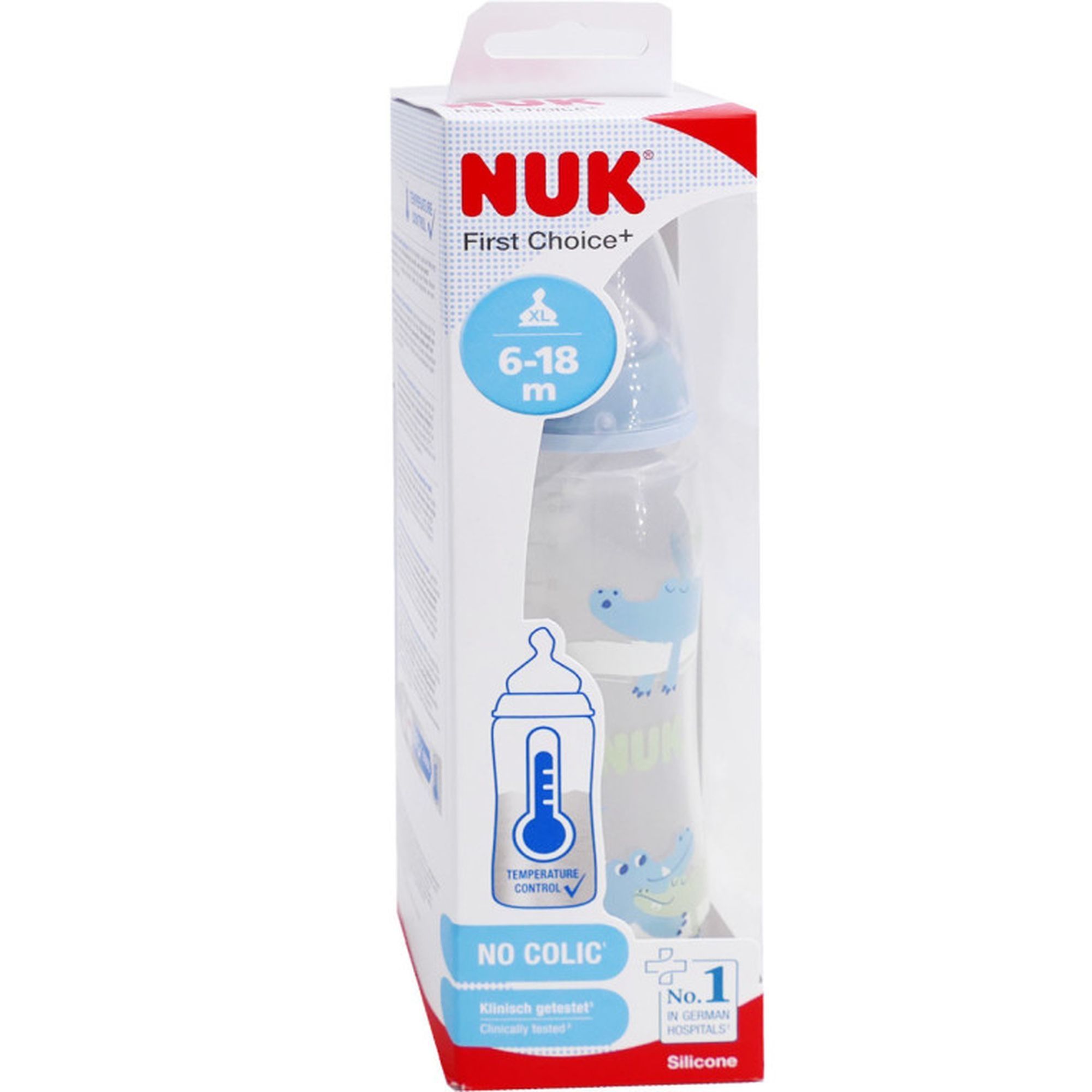 Acheter Nuk fc + tc biberon silicone 6-18 mois garçon 360ml sur