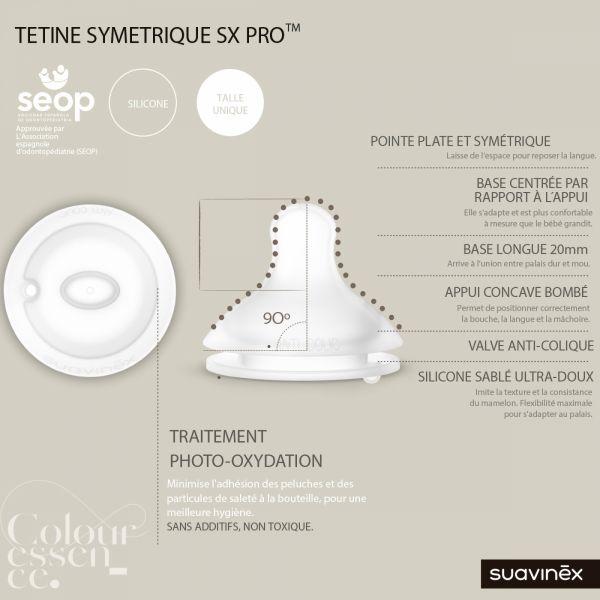 Biberon silicone 250ml Colour Essence Transparent