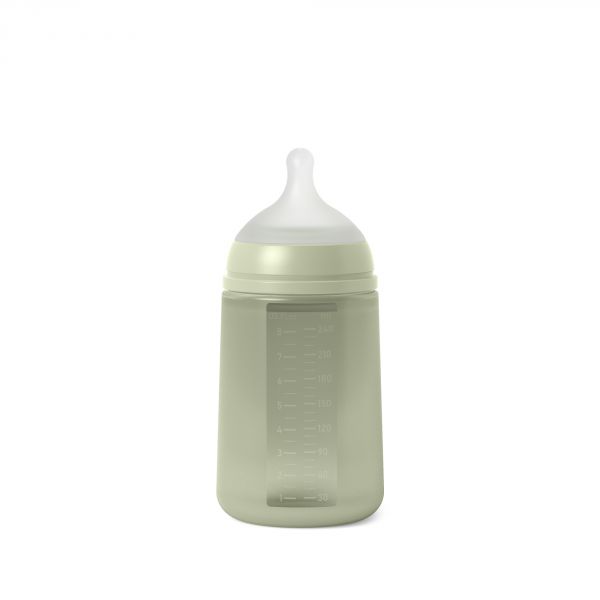 Biberon silicone 250ml Colour Essence Vert