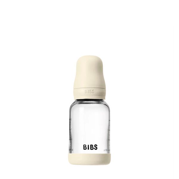 Biberon en verre Anti colique 120 ml Ivoire + tétine Latex