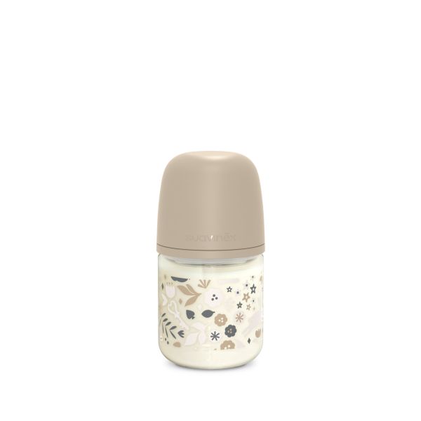 Biberon verre 120 ml avec tétine SX Pro S Wonderland Beige