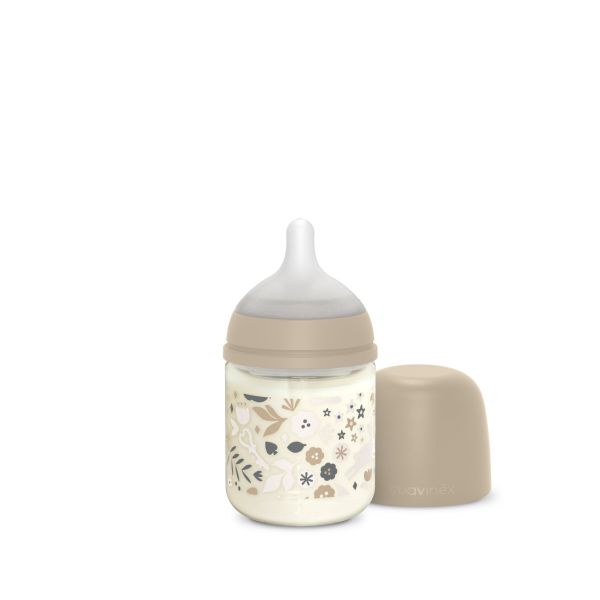 Biberon verre 120 ml avec tétine SX Pro S Wonderland Beige