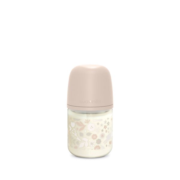 Biberon verre 120 ml avec tétine SX Pro S Wonderland Rose