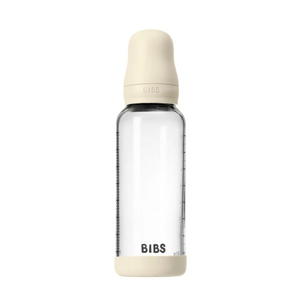 Biberon en verre Anti colique 240 ml Ivoire + tétine Latex