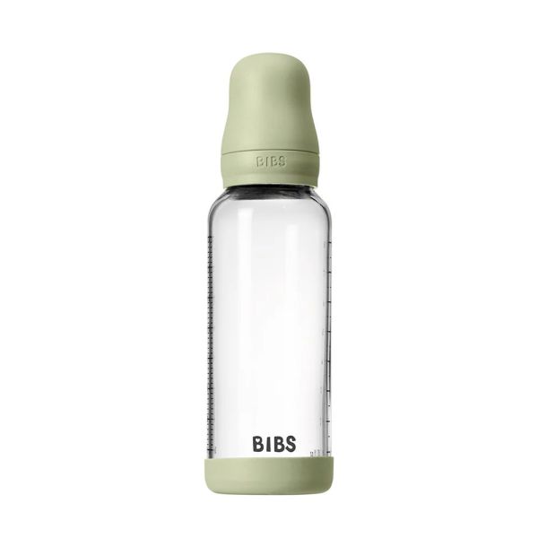 Biberon en verre Anti colique 240 ml Sauge + tétine Latex