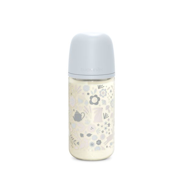 Biberon verre 240 ml avec tétine SX Pro M Wonderland Bleu