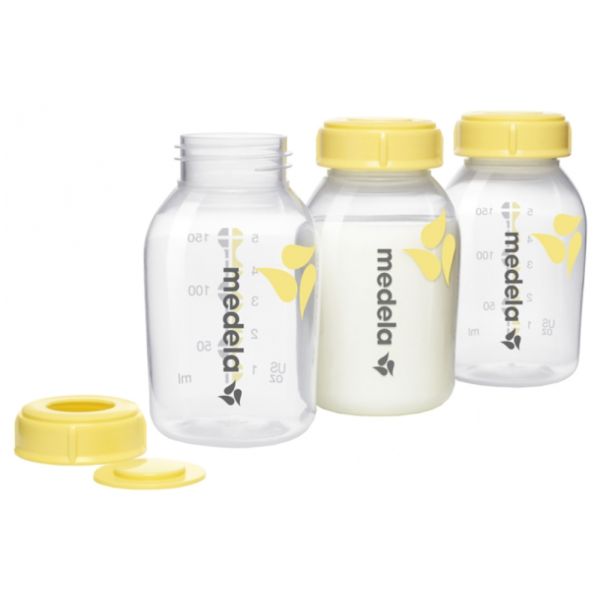Lot de 3 biberons de recueil 150 ml