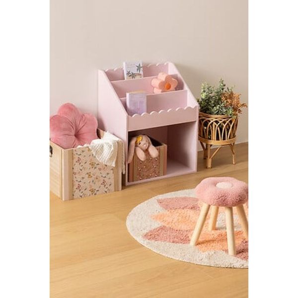 Bibliothèque enfant festonnée Rose