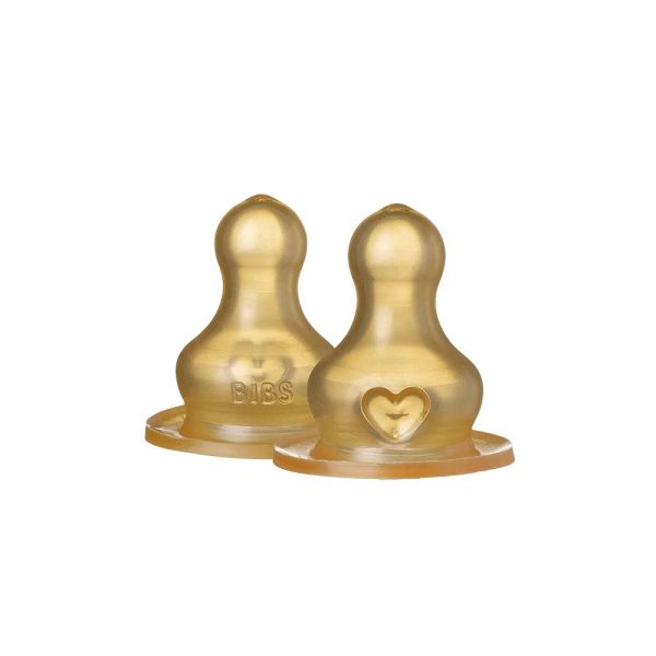 Lot de 2 tétines latex débit moyen