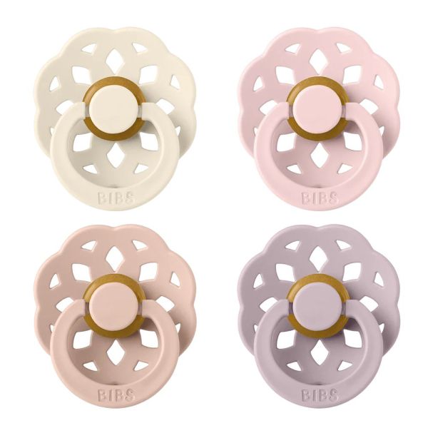 Pack de 4 sucettes physiologiques Latex Bohème Taille 1 - coloris mixé