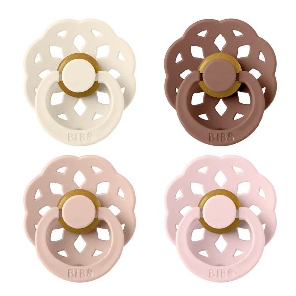 Pack de 4 sucettes physiologiques Latex Bohème Taille 2 - coloris mixé