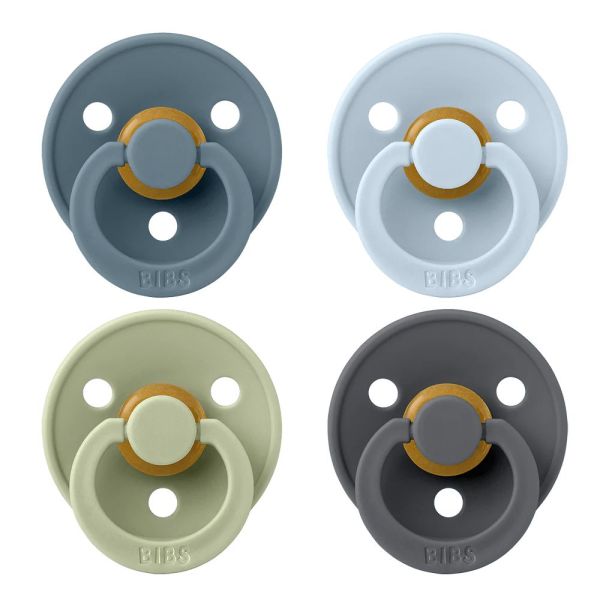 Lot de 4 sucettes physiologiques bébé taille 2 - 4 couleurs