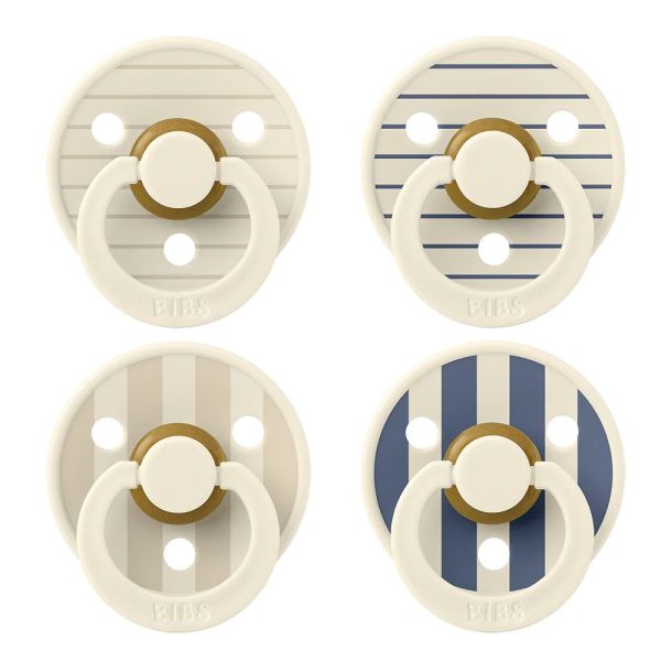 Lot de 4 sucettes physiologiques bébé taille 1 - Vanille / bleu