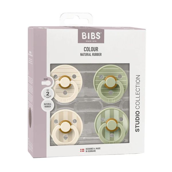 Lot de 4 sucettes physiologiques bébé taille 1 - Vanille / sauge