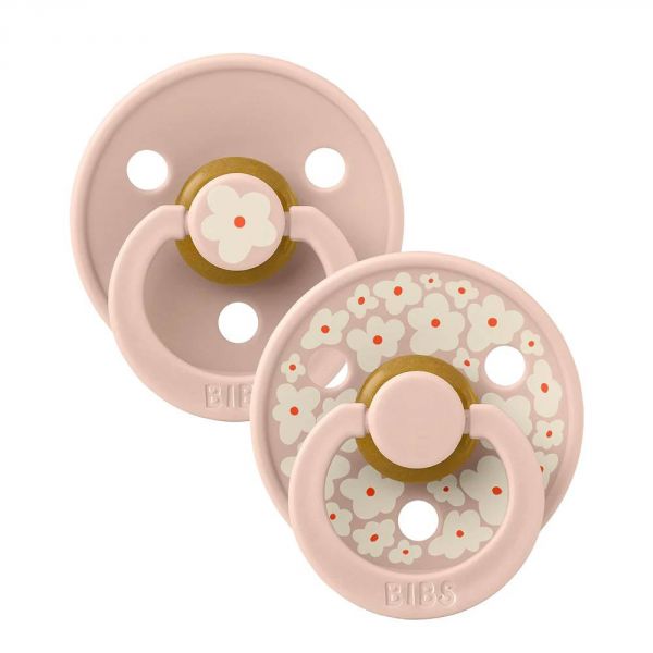Pack de 2 sucettes Colour Caoutchouc Jasmine 6 mois+ Blush Mix