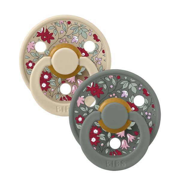 Pack de 2 sucettes Colour Liberty 0-6 mois Beige et vert