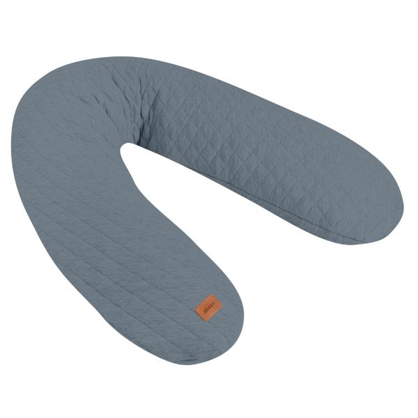 Coussin d'allaitement Big Flopsy Fleur de coton gris mineral
