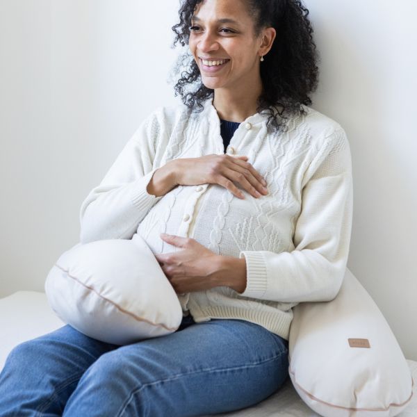 Coussin de grossesse et d’allaitement Big Flopsy French Terry Terre d'argile
