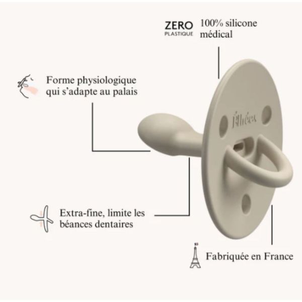 Lot de 3 Sucettes ChooChoo +6 mois - Extra-Fines - Billie - Sauge - Sable - Bleu ciel