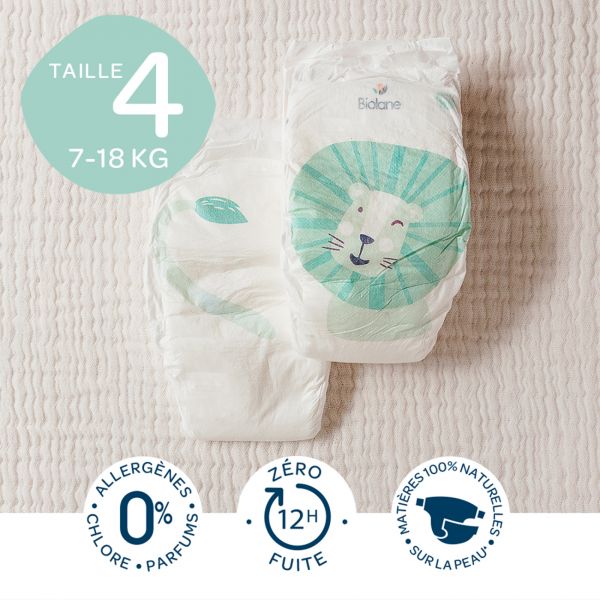 Couches bébé taille 4 Pack 1 mois 132 couches