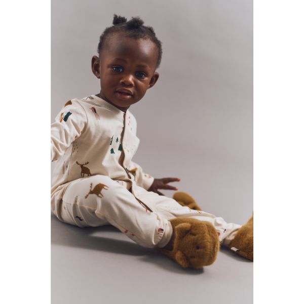 Combinaison pyjama bébé coton bio imprimée Birk Holiday Sandy 9/12 mois